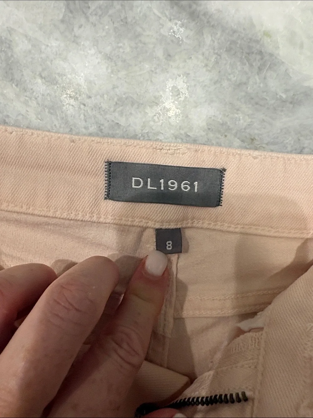 DL1961 Girls Blush Pink Distressed Denim Cutoff Shorts